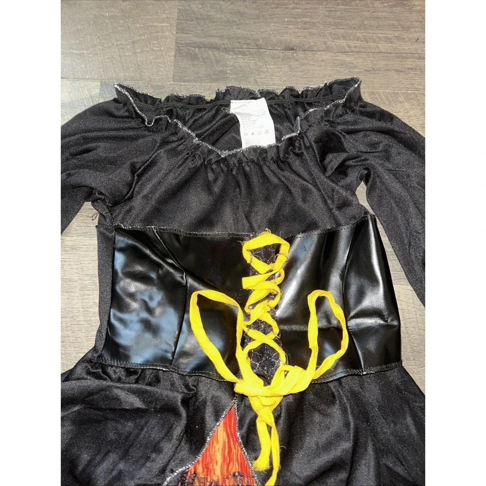 Trick‎ or Treat Cute Witch Black Orange Fancy Dress Up Halloween Costume 7/8